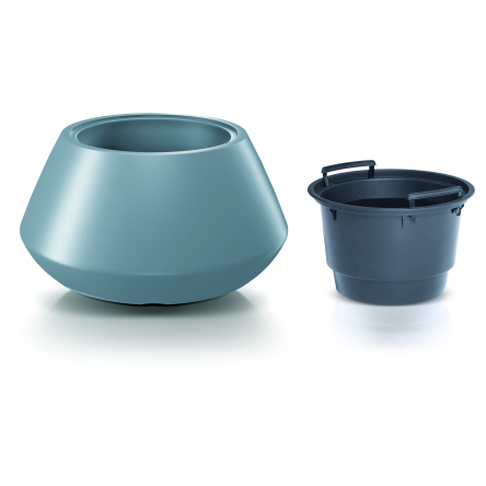 Горщик для квітів Prosperplast HEOS із вкладишем 58х30см світло-сірий (89434-443) - 1