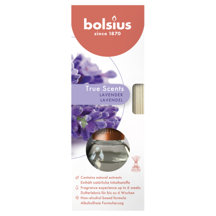 Дифузор Bolsius True Scents Lawenda 45мл з паличками (BOL-806777) - 1 Дифузор Bolsius True Scents Lawenda 45мл з паличками (BOL-806777) - 1