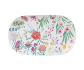 AW0624 Блюдо овальное ROYAL BOTANIC GARDENS NATIVE BLOOMS, фарфор, 37 х 23 см