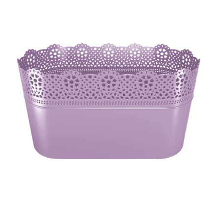 Горшок для цветов Prosperplast LACE 28.5х13.5х15.5см лаванда (78979-2635) - 1 Горшок для цветов Prosperplast LACE 28.5х13.5х15.5см лаванда (78979-2635) - 1