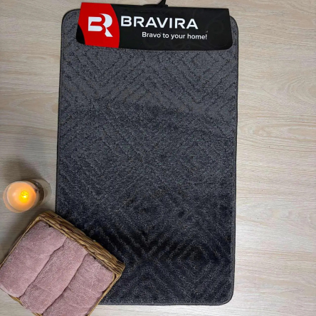Килимок TM Bravira серія Classik (50х80см) Anthracite, поліпропілен (CLT202588-193) - 1
