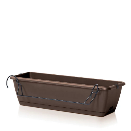 Балконний ящик Prosperplast RESPANA EASYCARE W навісний 59.3х19х14см коричневий (63141-222) - 1