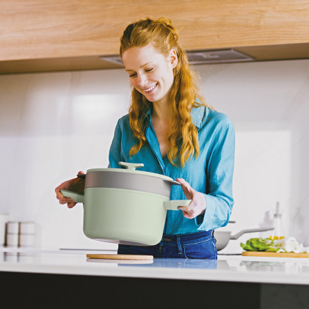 Дуршлаг-пароварка BergHOFF LEO BALANCE силиконовый, диаметр 24см (3950476) - 3