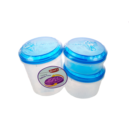 Комплект емкостей для морозилки BRANQ RUKKOLA 3шт (2х0.5л+0.75л) с голубой крышкой (BRQ -1145.3) - 1