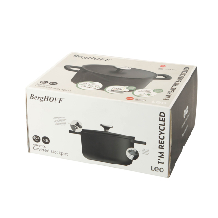 Каструля з антипригарним покриттям BergHOFF LEO PHANTOM діаметр 24см, 5.5л (3950577) - 3
