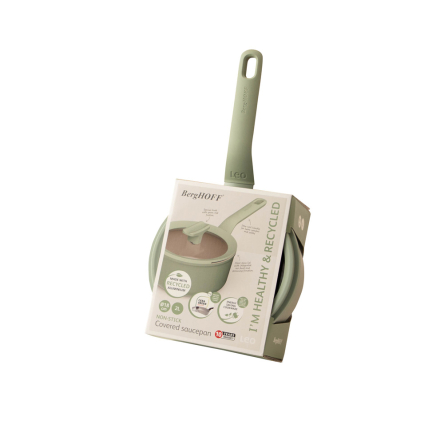 Ківш з антипригарним покриттям BergHOFF LEO BALANCE SAGE діаметр 18см, 2л (3950448) - 2 Ківш з антипригарним покриттям BergHOFF LEO BALANCE SAGE діаметр 18см, 2л (3950448) - 2