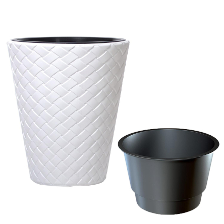 Горшок для цветов Prosperplast MATUBA 40х48см с вкладышем белый (71368-449) - 1