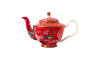 HV0159 Чайник заварювальний з ситом TEAS &amp; C`S Silk Road Cherry Red, порцеляновий, 1000 мл - 1