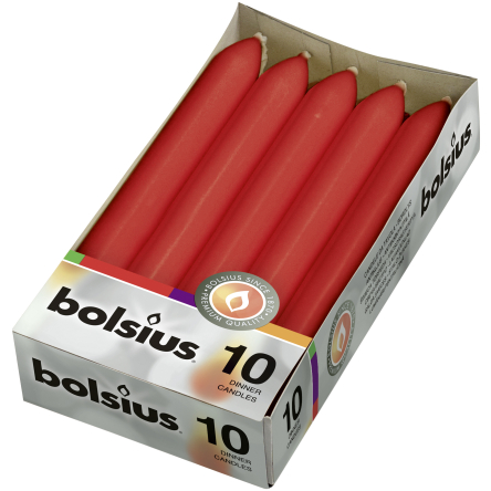Свечи столовые Bolsius 10шт 17х2см красное вино (BOL-702241) - 1