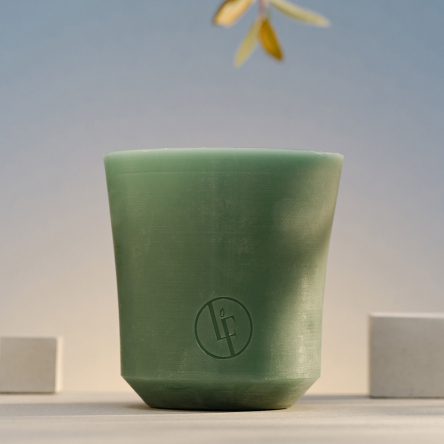 Свеча в подсвечнике из воска Bougies La Française, зеленая, 13 х 13,5 см, 370 г - 4