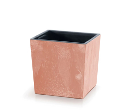 Горщик для квітів Prosperplast URBI SQUARE LOW EFFECT 24х24х23.5см квадратний з вкладишем терра мармуровий (56904-624)