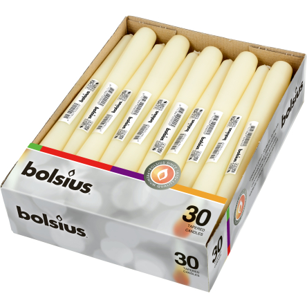 Свічка Bolsius столова конусна 24.5х2.4см кремова (BOL-359705) - 2