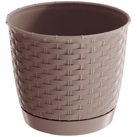 Горщик для квітів Prosperplast RATOLLA круглий 25х25х21.9см мокка (70766-7529) - 1
