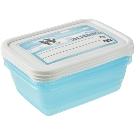 Комплект ємностей для морозилки Keeeper Mia Magic Ice прямокутний 3х1.25л (KEE-3015) - 3