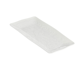 P003800420 Поднос прямоугольный La Porcellana Bianca FLORENTINA, фарфор, 20 х 12 см