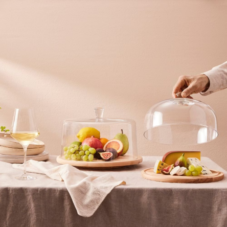 Підставка дерев'яна обертова GLAMOUR d28см з кришкою (KROS-914046) - 4 Підставка дерев'яна обертова GLAMOUR d28см з кришкою (KROS-914046) - 4