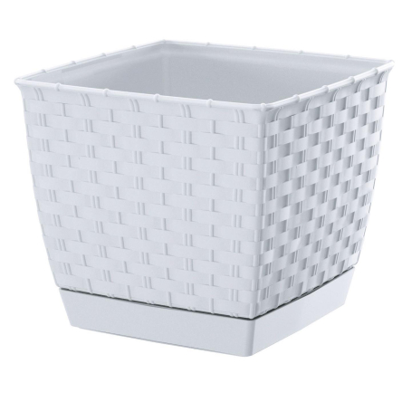 Горшок для цветов Prosperplast RATOLLA квадратный 22х22х19см белый (70771-449) - 1