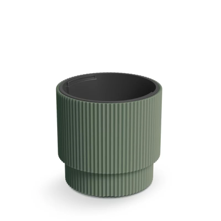 Горшок для цветов Prosperplast Milly 29.9х29.9х27см круглый на подставке темно-зеленый (67914-2411) - 1 Горшок для цветов Prosperplast Milly 29.9х29.9х27см круглый на подставке темно-зеленый (67914-2411) - 1